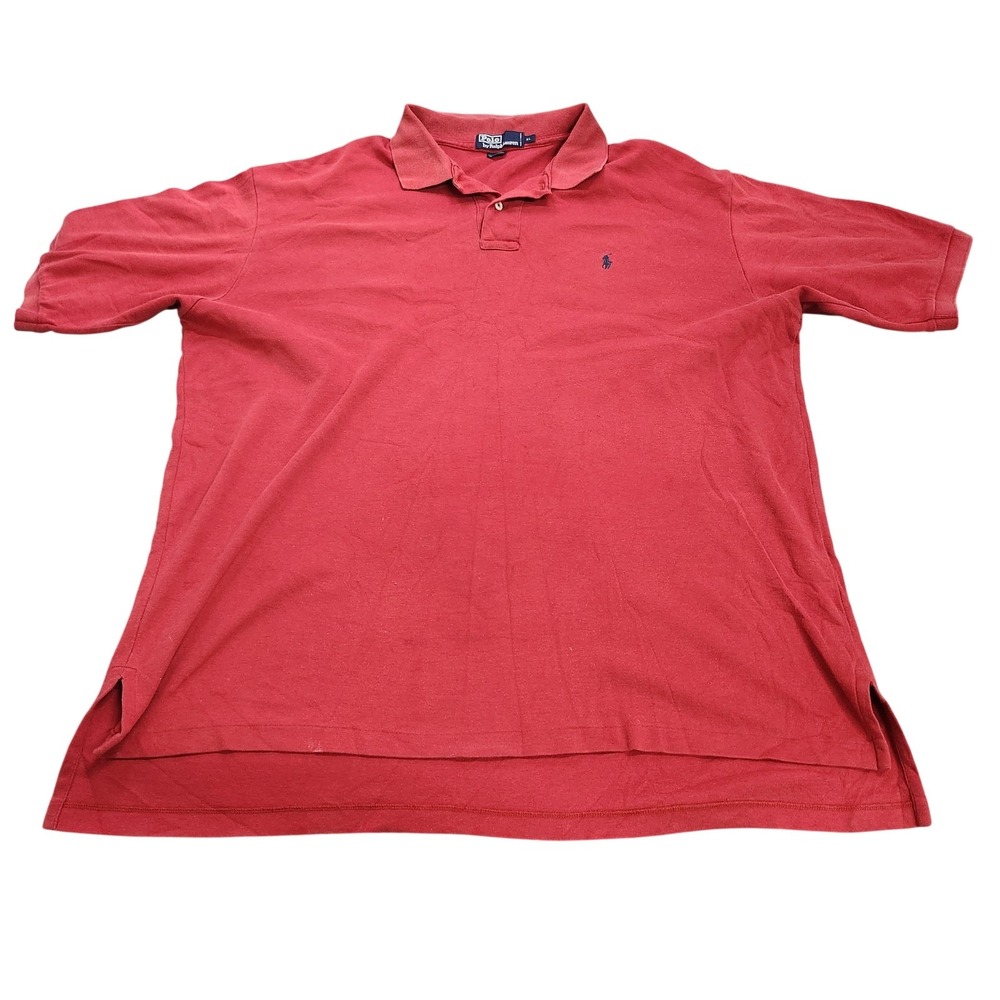 Polo By Ralph Lauren Polo Shirt Mens XL Red Pony Logo Knit Short Sleeve Casual